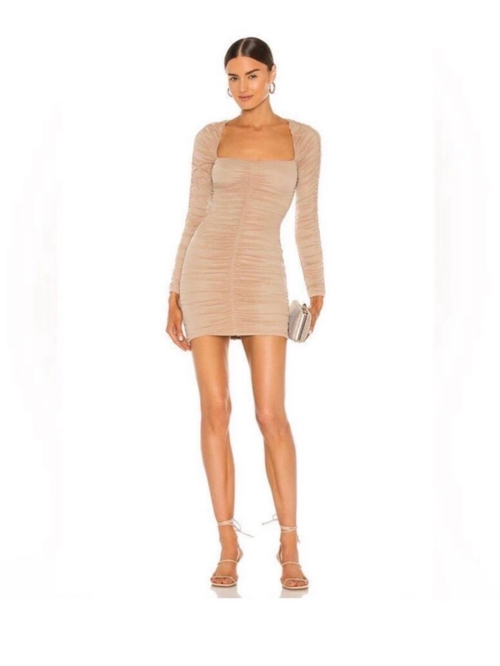 Michael Costello X REVOLVE Franky Mini Dress in Taupe